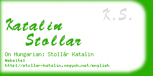 katalin stollar business card