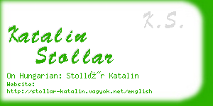 katalin stollar business card